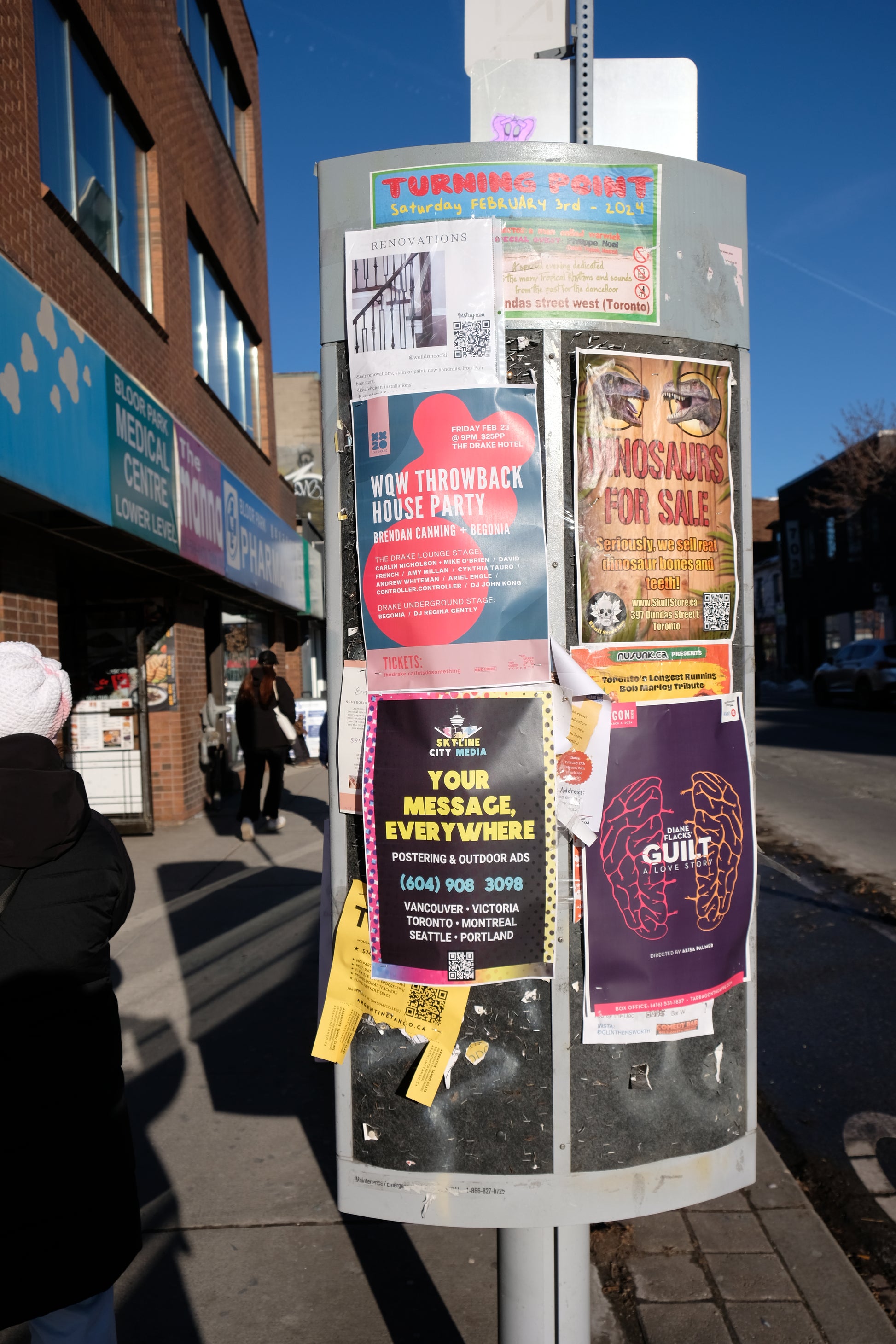 Skyline City Media Poster on a poster board