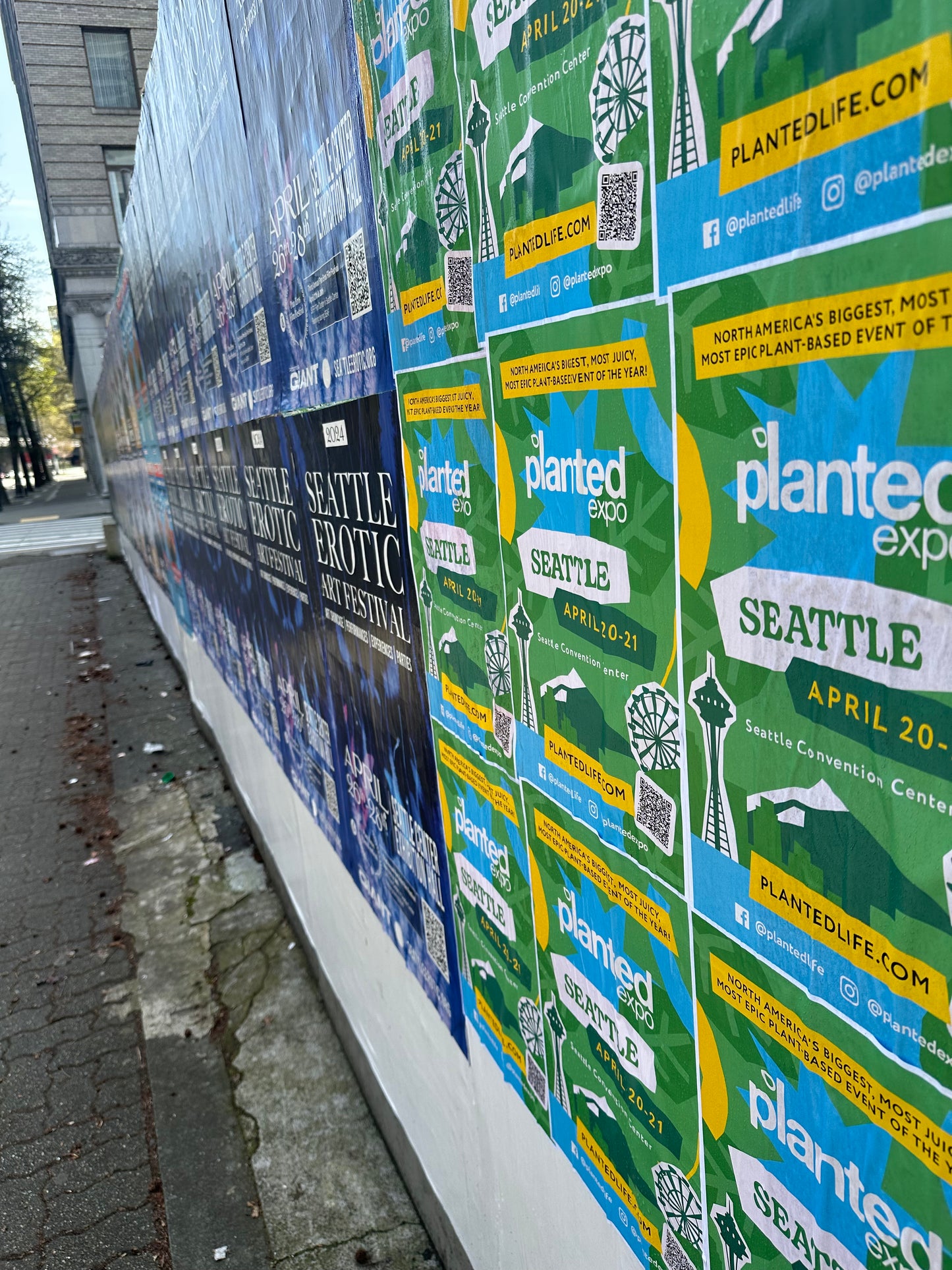 Poster Collage wall of Planted Expo Seattle Posters