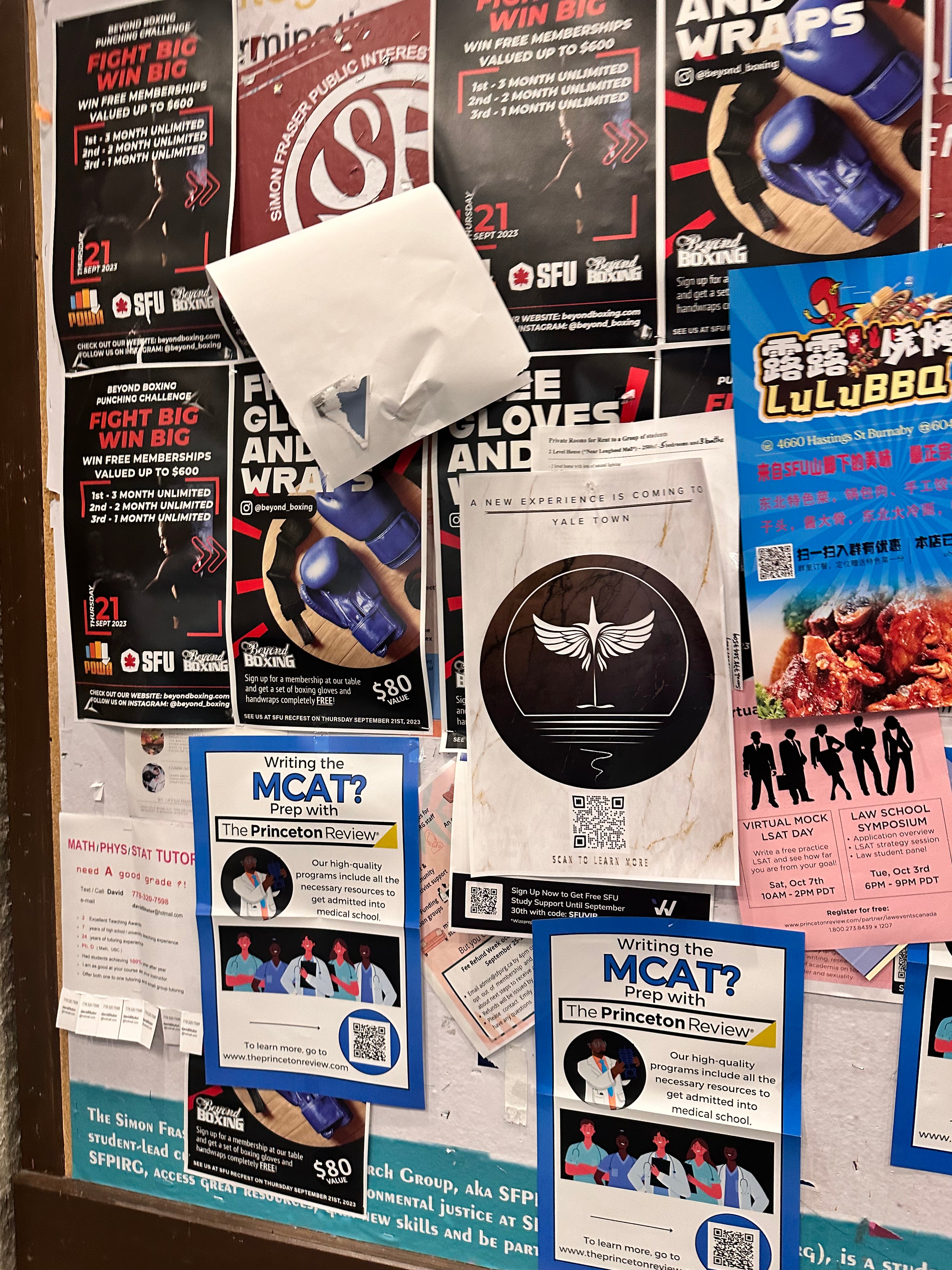 Collage of posters on a wall distributed by Skyline City Media