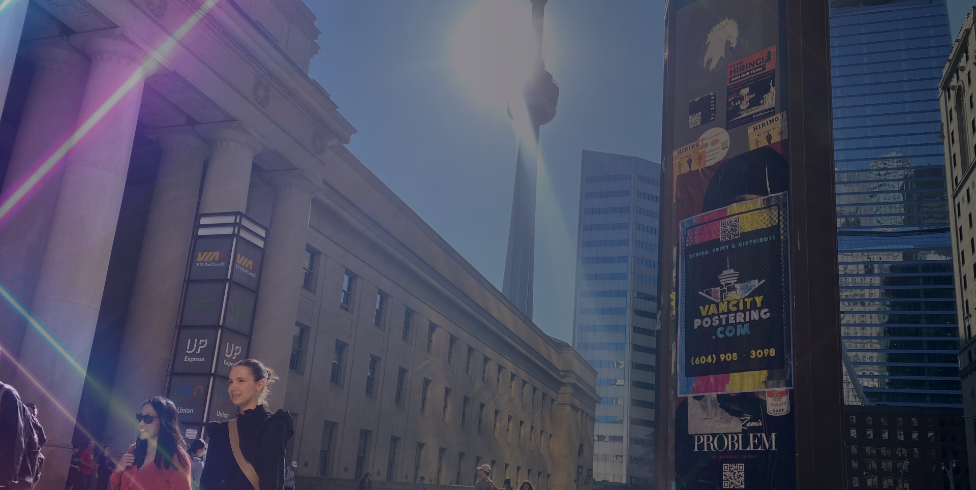 Toronto postering near Union Station - distributed by Skyline City Media